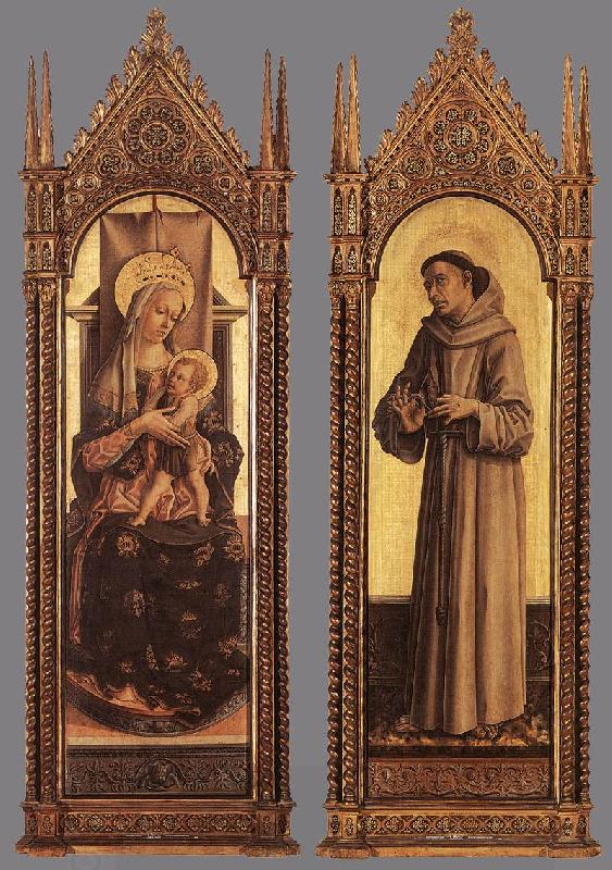 CRIVELLI, Carlo Madonna and Child; St Francis of Assisi dfg